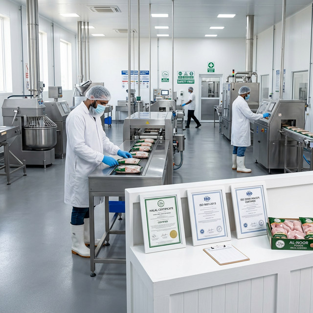 Halal certified meat processing facility